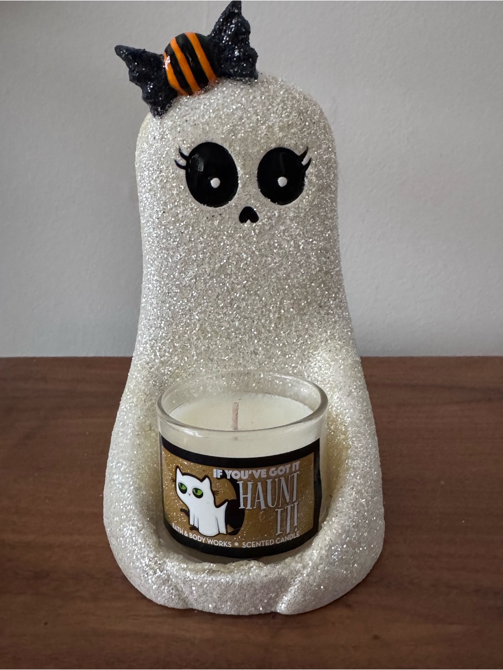 Rare 2016 Bath & Body Works "Girly Ghost" Mini Candle Holder